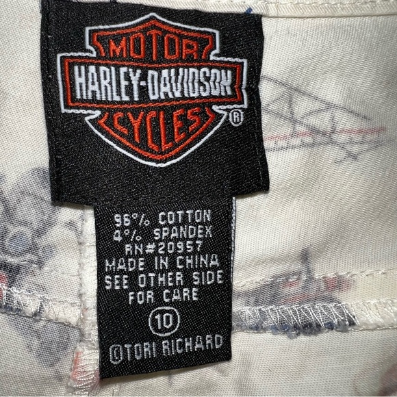 Harley Davidson Printed Pants Size 10 - Picture 9 of 9